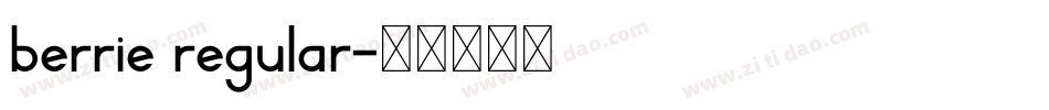 berrie regular字体转换